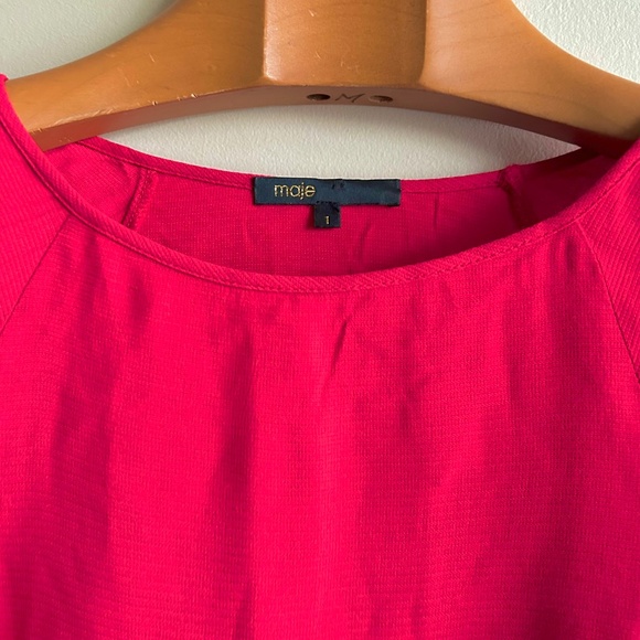 Maje Smocked Sleeve Blouse — Size 1 (Small) - Picture 3 of 8